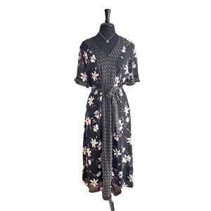 Ruffled Midi Dress Sz S